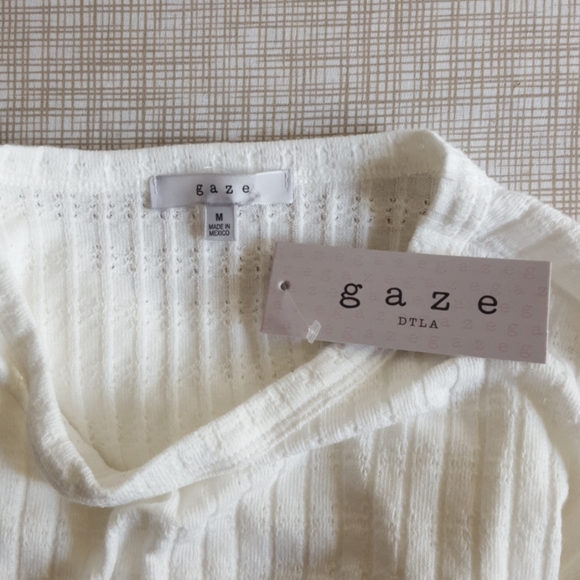 Gaze winter white knit top. M - Picture 6 of 7